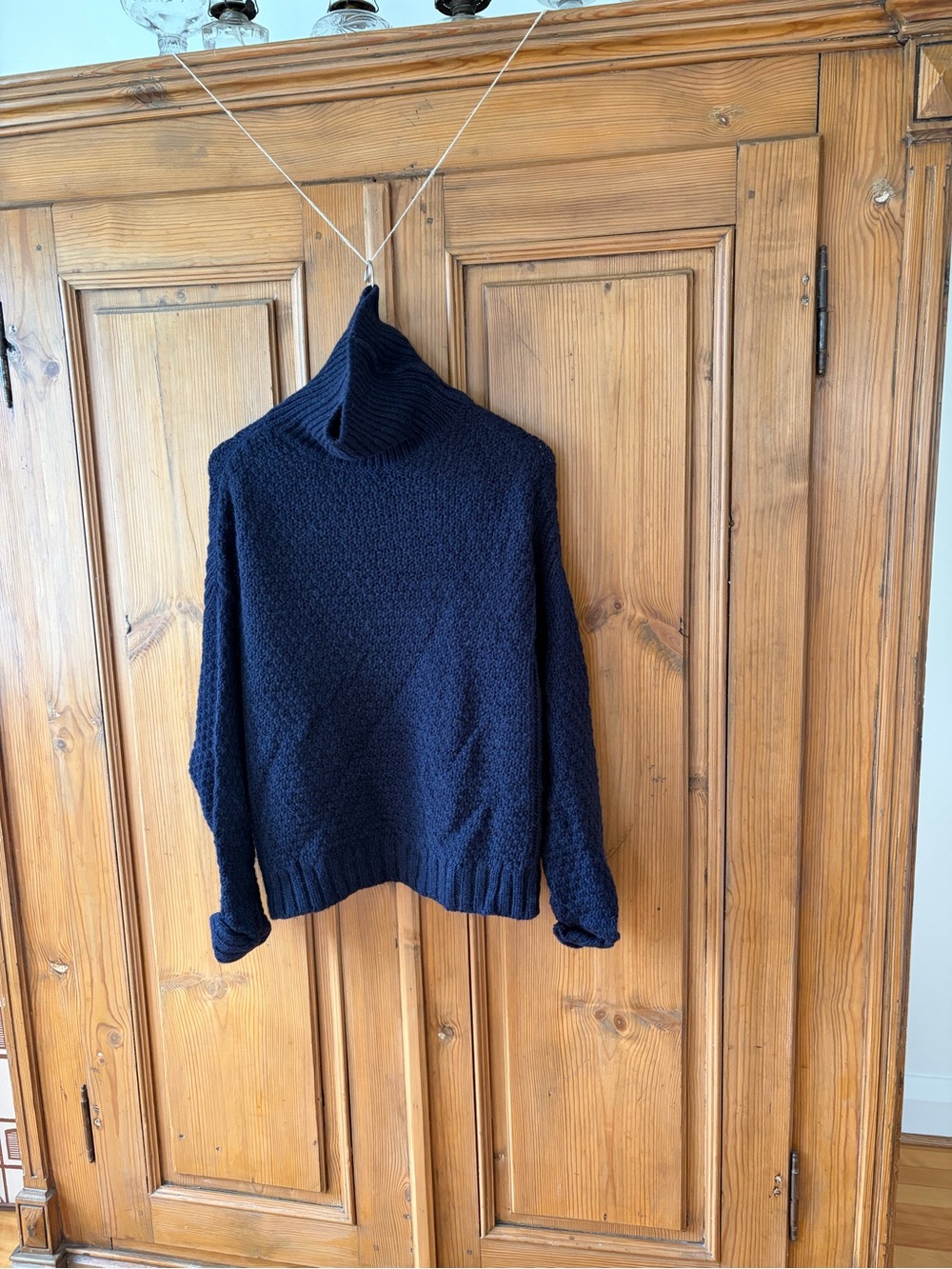 Massimo Dutti Navy Turtleneck Sweater